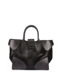 Pilgrim De Jour Medium Calf-Hair Tote Bag, Black