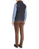Hudson Lightweight Quilted Vest, Black