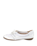 Bonnie Stretch Patent Sneaker, White