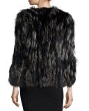 Two-Tone Fox Fur Coat