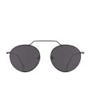 Wynwood III Round Monochromatic Sunglasses, Black
