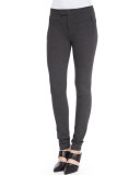 Skinny Ponte Ski Pants, Charcoal