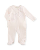 Footed Cotton Jersey Butterfly Coverall, Pink, Size 3-9 Months