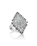 Spring Silver Diamond-Shaped Ring, Sz 7