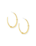 Wrapped Horn-Shaped Hoop Earrings