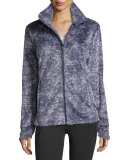 Novelty Osito Fleece Sport Jacket, Indigo Blue Marble