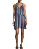 Beachcomber Sleeveless Popover Dress, Red/Navy