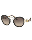 Gradient Acetate Butterfly Sunglasses