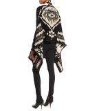 Reversible Intarsia Vest, Black Pattern