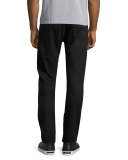 Standard Issue Fit 1 Slim-Skinny Jeans with Ripped Knees, Black