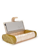 Lara Wings Acrylic Clutch Bag, Nude