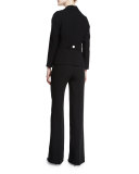 Tuffni High-Waist Wide-Leg Sailor Pants, Black