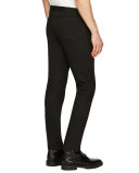 Regimental Skinny Jeans w/Contrast Piping, Black