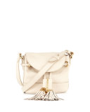 Vicki Mini Leather Crossbody Bag, Milk 