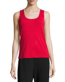 Soft Scoop-Neck Tank, Red, Plus Size