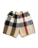 Saxon Check Swim Trunks, Multicolor, Size 6M-3
