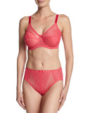 Retro Chic Underwire Full-Cup Bra, Raspberry