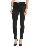 Stark Moto Coated Skinny Jeans, Noir