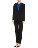 Classic Wool Two-Pocket Jacket, Black