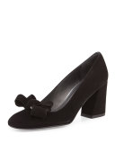 Bonified Suede Bow Pump, Black