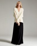 Wilden Long-Sleeve V-Neck Tunic, White Rose