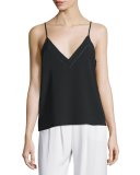 Garland V-Neck Tank, Black