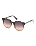 Janina Ombre Cat-Eye Sunglasses, Peach