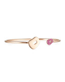 Puzzle Pink Sapphire Cuff Bracelet in 18K Rose Gold