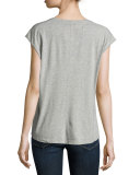 Feminine Muscle Tee, Gray