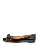 Varina Patent Ballerina Flat, Nero