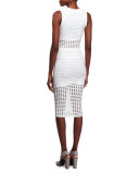 Eyelet Jacquard Tank Top, White