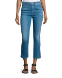 The Nerd Flare-Leg Cropped Jeans, Scout Wash