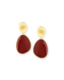 Lunaria Red Jasper Single Drop Earrings
