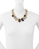 Bouquet Crystal & Resin Floral Statement Necklace