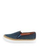 cory denim slip-on sneaker, blue