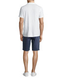 Brucer Flat-Front Shorts, Navy