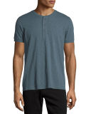Short-Sleeve Slub Henley T-Shirt