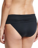 Solid Convertible Swim Bottom, Black