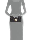 Le Pliage Héritage Clutch Bag with Strap, Black