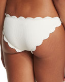 Antibes Scalloped Swim Bottom, Off White
