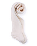 Footed Stretch Tights, Ivory, Size 3-12 Months