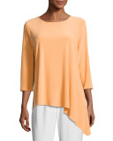 3/4-Sleeve Side Fall Top 