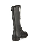 Dahlia Faux-Leather Moto Boot, Black, Youth
