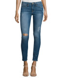 Le Skinny De Jeanne Distressed Ankle Jeans, Jewell