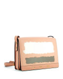 Pulce XL Leather Crossbody Bag, Light Pink