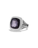 Albion Ring with Black Orchid and Diamonds