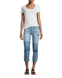 The Ex-Lover Distressed Cropped Jeans, Nicola