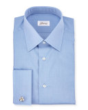 End-on-End French-Cuff Dress Shirt, Blue