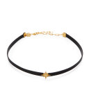 Ivy Diamond Star Leather Choker Necklace