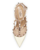 Rockstud Patent Sandal, Ivory